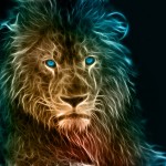 Fantasy digital art of a lion